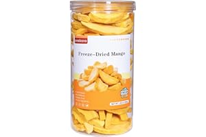 DYBOEDYO Freeze Dried Mangoe Chunks No Sugar Added 7.05OZ,Freeze Dried Fruit, Dried Mangoes, Fruit Snacks, Ideal for Infusing Drinks, Baked Goods,Travel, Smoothie, Yogurt, Holiday Gifts