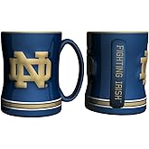 Notre Dame Fighting Irish 15 Ounce Sculpted Logo Relief Coffee Mug