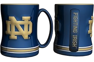 YINAT Boelter Notre Dame Fighting Irish 15 Ounce Sculpted Logo Relief Coffee Mug