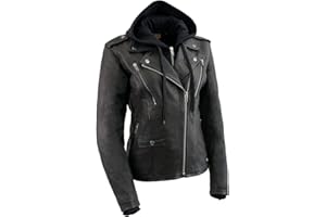 Milwaukee Leather Womens MLL2575-BLACKWith Full Sleeve Interior Hoodie