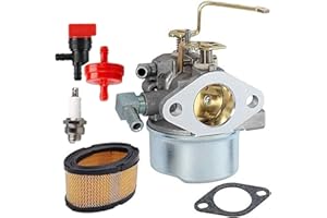 DFUERDIVN 640152 Carburetor for Tecumseh 640152A 640023 640051 640140 640260B HM80 HM90 HM100 8hp -10hp Tecumseh engine Coleman PowerMate 5000 watt generator Carb with Air Filter Spark Plug kit