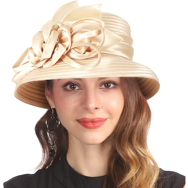 GLAKJGIY Church Hat for Women Derby Tea Party Wedding Dress  display picture 1
