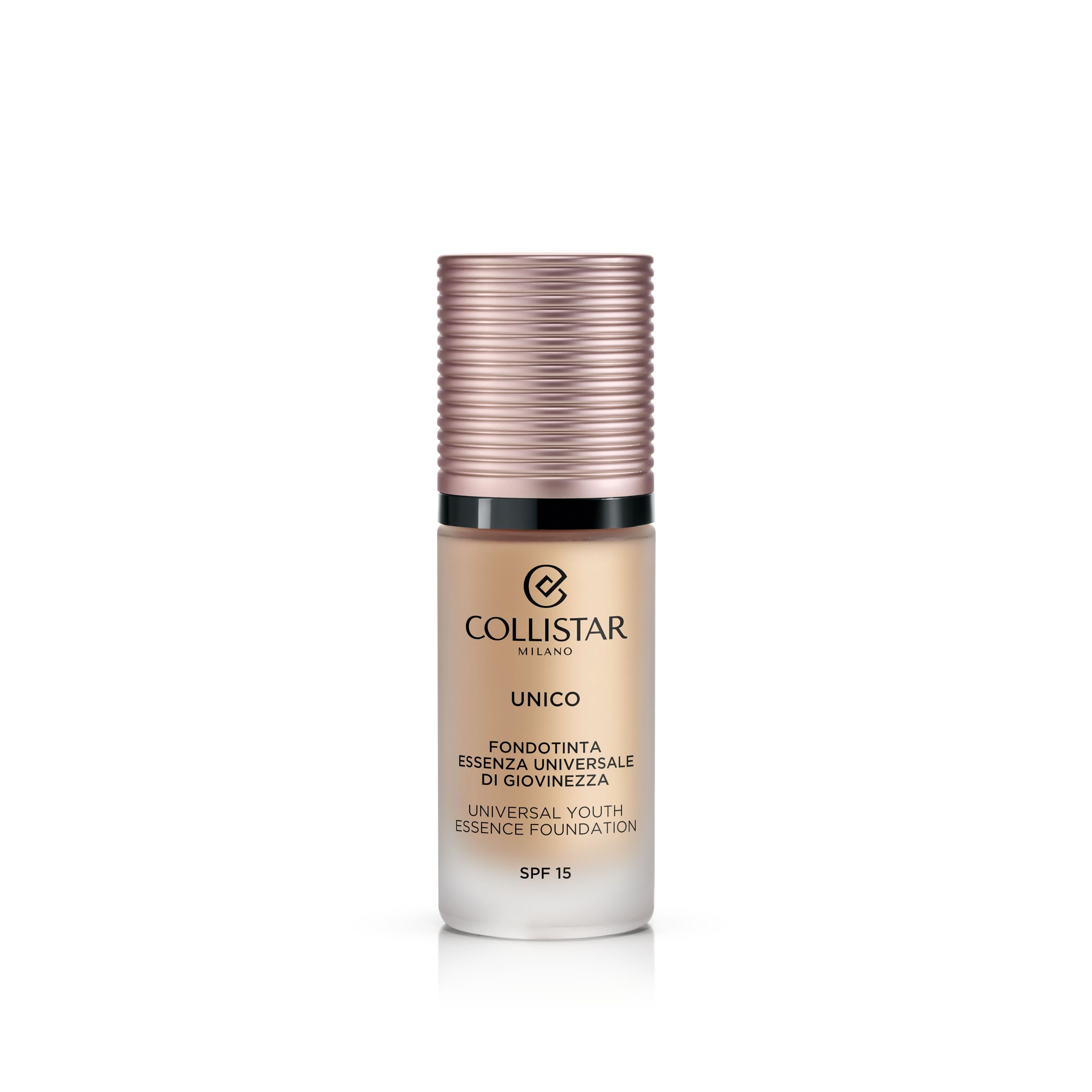 Collistar Unico Foundation SPF 15,n.1N Ivory, Foundation with Global Anti-Ageing Effect, Liquid Texture and Modulable Coverage, for All Skin Types, Also Suitable for Sensitive Skin Types, 30 ml