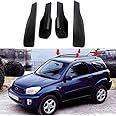 HIGH FLYING Car Accessories Black Roof Rack Rails End Cap Protection Cover Shell for Toyota RAV4 2001-2005