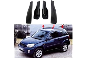 HIGH FLYING Car Accessories Black Roof Rack Rails End Cap Protection Cover Shell for Toyota RAV4 2001-2005