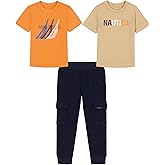 Nautica baby-boys 3 Pc Two Tee Pant Set