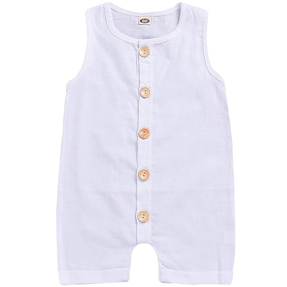 white sleeveless romper