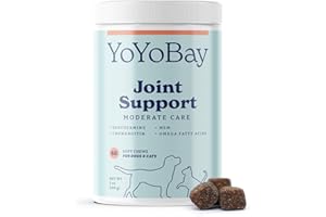 YoYoBay Joint Supplement for Dogs, Hip and Joint Supplement Dogs, Dog Joint Supplement, Glucosamine for Dogs, MSM, Omega-3, 6, 60 Soft Chews