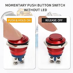 STARELO 16MM 5/8" Momentary Push Button Switch High