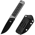 Kizer Smolt Fixed Blade Knife, 2.93 In Drop Point Blade Fixed-blade Knives with Sheath, 3V Steel and G10+Micarta Handle Fixed Blade Utility Knife for Men Women Outdoor Survival EDC, 1063A1