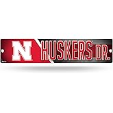 Rico Industries NCAA Nebraska Cornhuskers Plastic 4" x 16" Street Sign