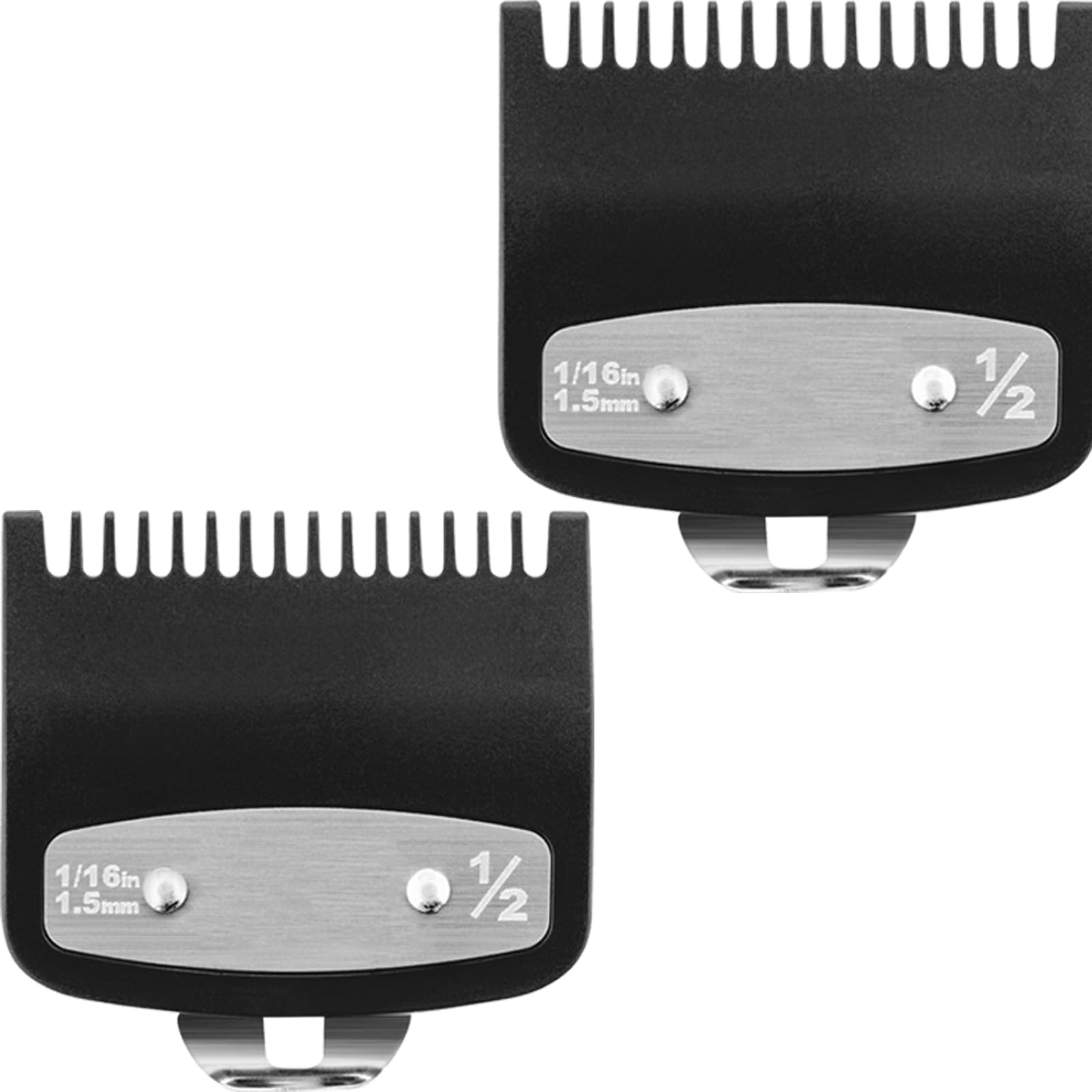 Photo 1 of 2 Pack Replacement for Wahl Clipper Guards Set Compatible with wahl 1/2 clipper guards,Metal Guide Comb Attachment 1/16" (1.5 mm), for Barbers and Stylists,Black ?