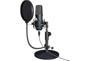 MAONO USB Microphone Kit 192kHz/24Bit AU-A04T PC Condenser Podcast Streaming Cardioid Professional Mic Plug & Play for Comput