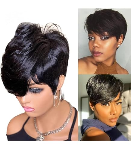 Amazon.com : FCHW Short Pixie Cut Hair Wig Short Hairstyles  display picture 2