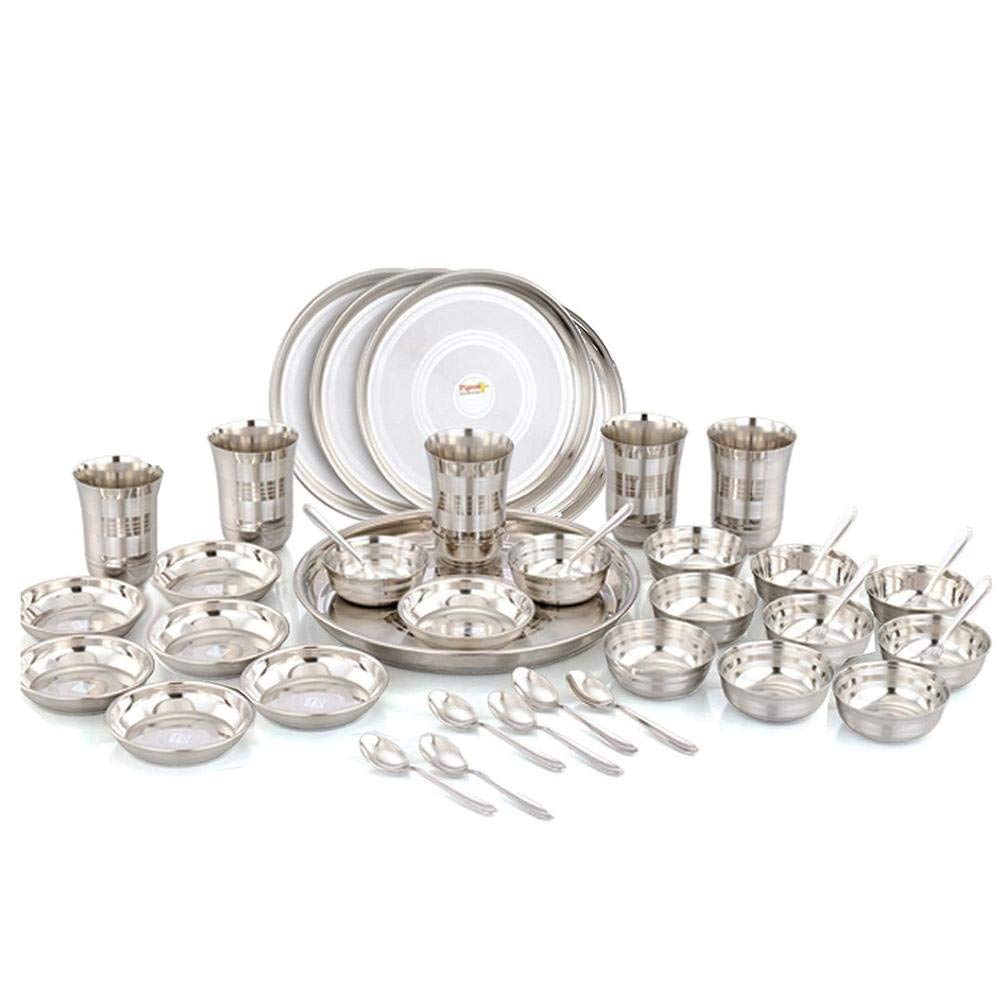 Buy SNOWSTAR Stainless Steel Dinnerware Set 6 Thali, 12 Katori, 6