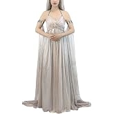 Nodkim Dragon Queen Costume Chiffon Dress Halloween Cosplay For Women