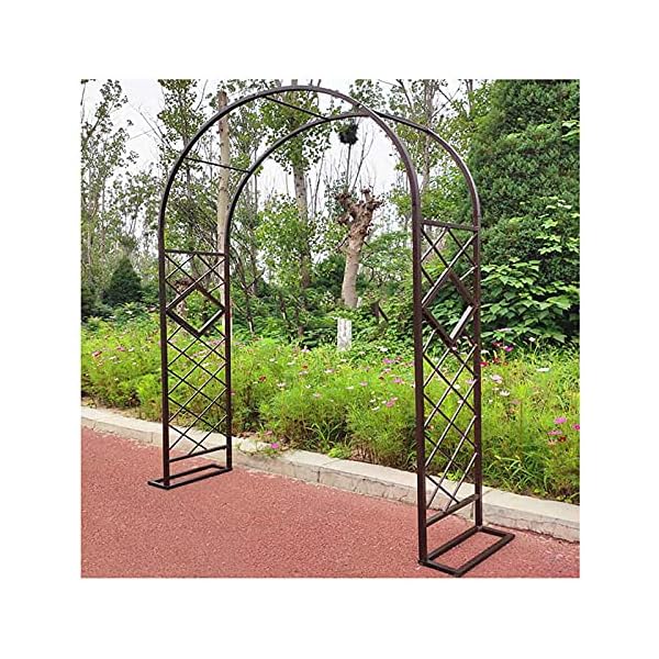 LYBC Rosenbogen Metall Pergola Rankhilfe Rankgitter Torbogen Gartenbogen Für Kletterpflanzen Wetterfest Und Freistehend…