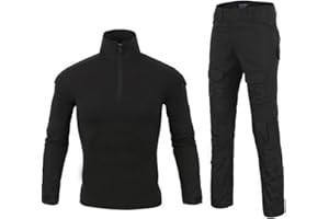 HARGLESMAN Men's Military BDU Uniform Tactical Combat Training Suit Paintball Shirt with Pant