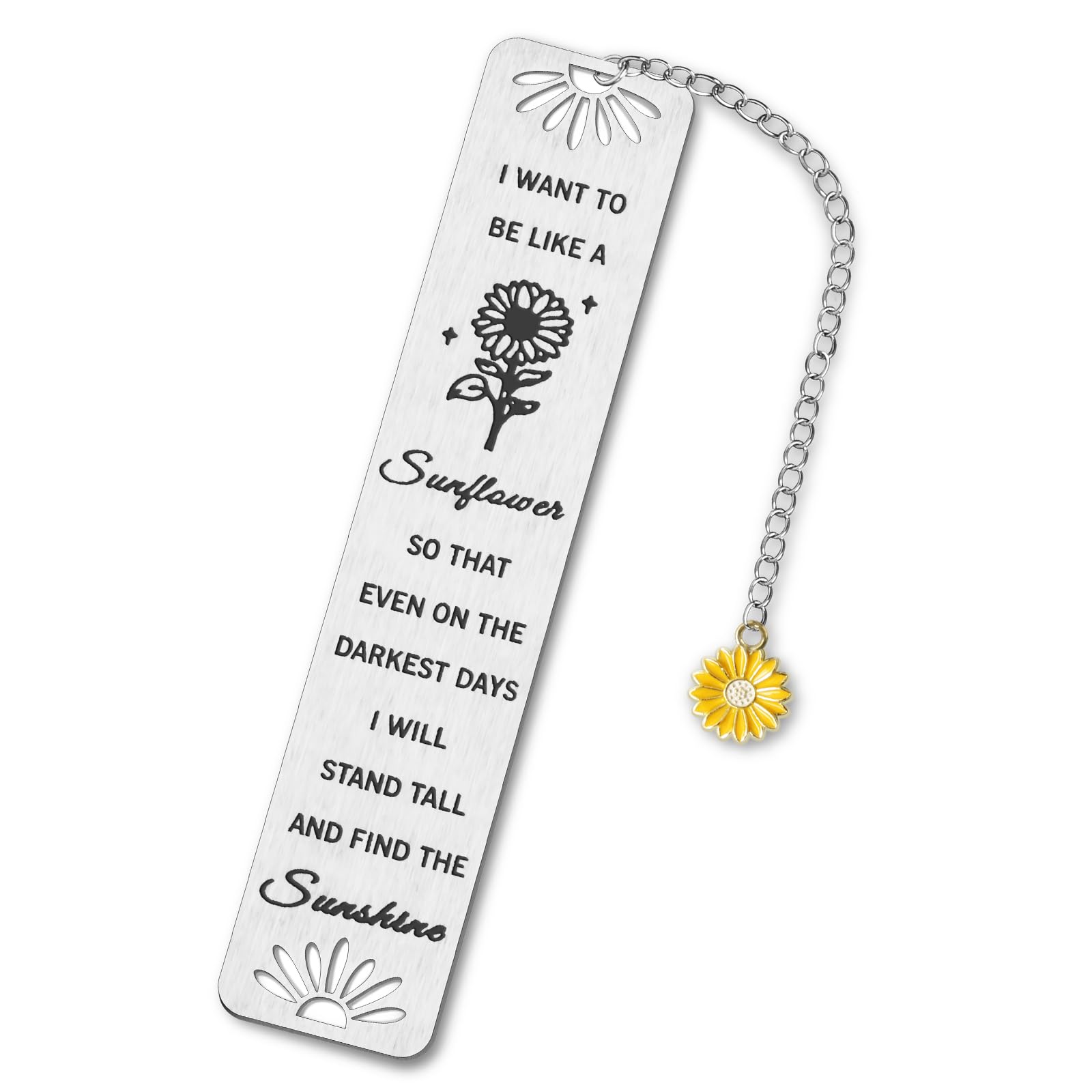 Kaluofan Sunflower Metal Bookmark Gift Idea for Women Book Lovers, with Gift Box, Premium Bookmarks for Women, Special for Book Lover Teacher Souvenir Thank You Present