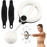 Infinity Hoop for Arms, 360&deg; Rotating Hand-Crank Forearm Trainer | Shoulder Workout Equipment for Men and Women, Chest Strength Trainer with 2 Wristbands