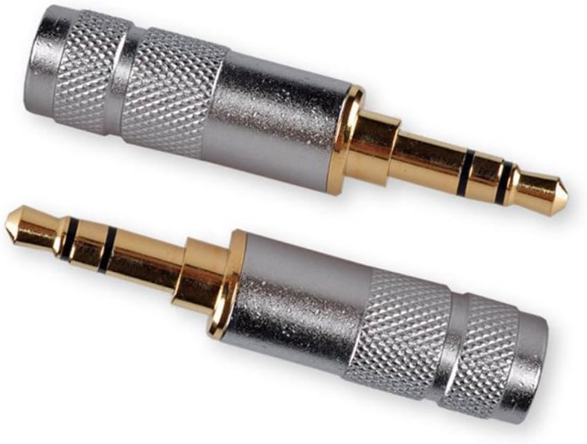 Conshine 3.5mm Stereo Male Connector, 3-Pole Metal Housing Solder Plug Aux Audio Cable Adapter Repair Headphone