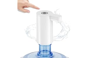 KERIOVSEA 5 Gallon Water Dispenser Pump, USB-C Rechargeable Water Pump for 5 Gallon Jug, Portable Water Dispenser for 5 Gallon Bottle - Ideal for RV Travel, Bedside, Office, Home