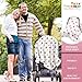 Baby Car Seat Covers To Protect From Bugs & Dust. XL Soft Muslin Cotton Car Seat Canopy For Baby Shower Gifts For Newborn Infant Girls.