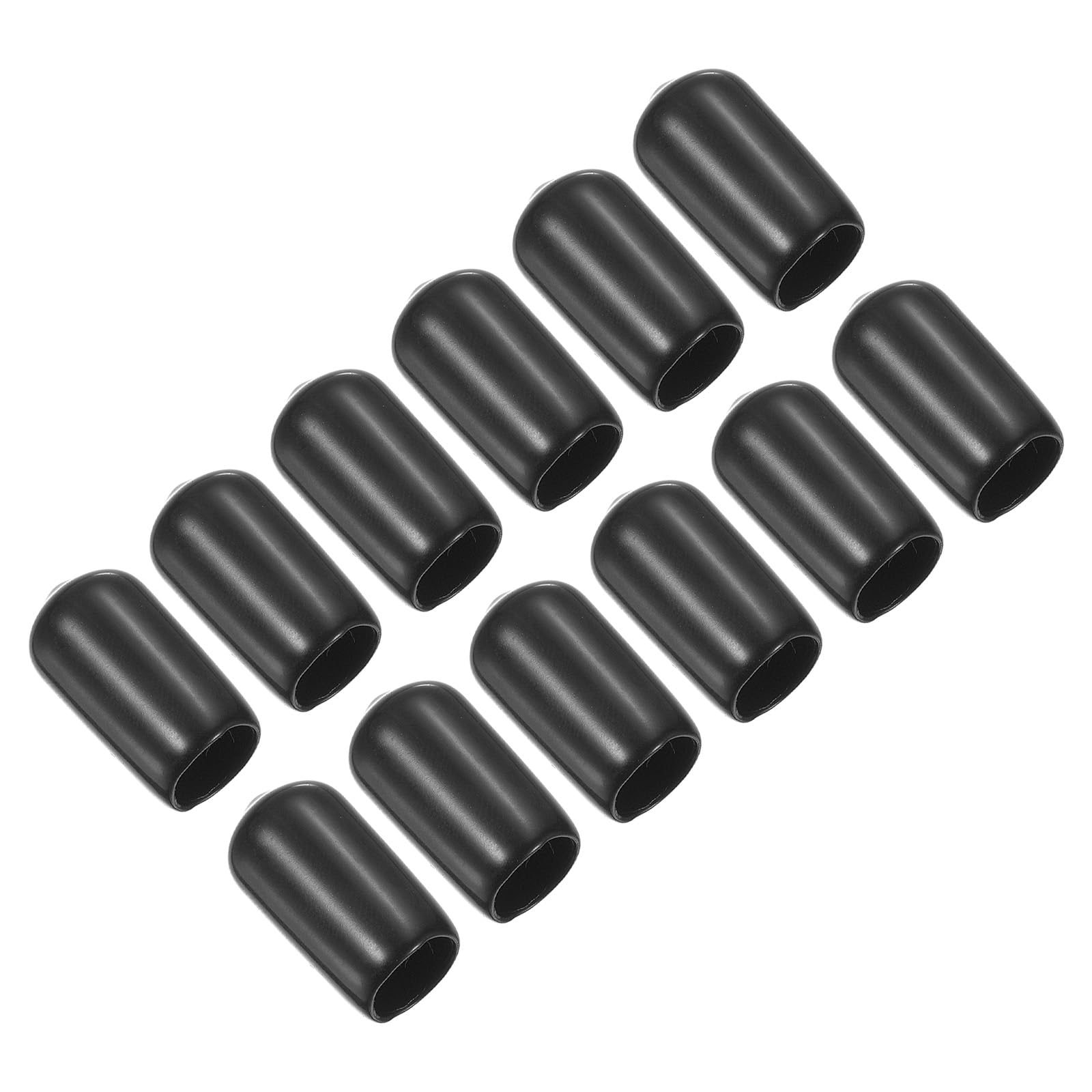 PATIKIL 10mm Pool Tip Cover, 12Pcs Billiard Cue Tip Protector Rubber Pool Cue Tips Head Cover Snooker Accessory for Billiard Club, Black