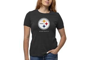 Team Fan Apparel Women's NFL Ultimate Fan Logo Short Sleeve T-Shirt - 100% Cotton - Officially Licensed - Tagless Tee
