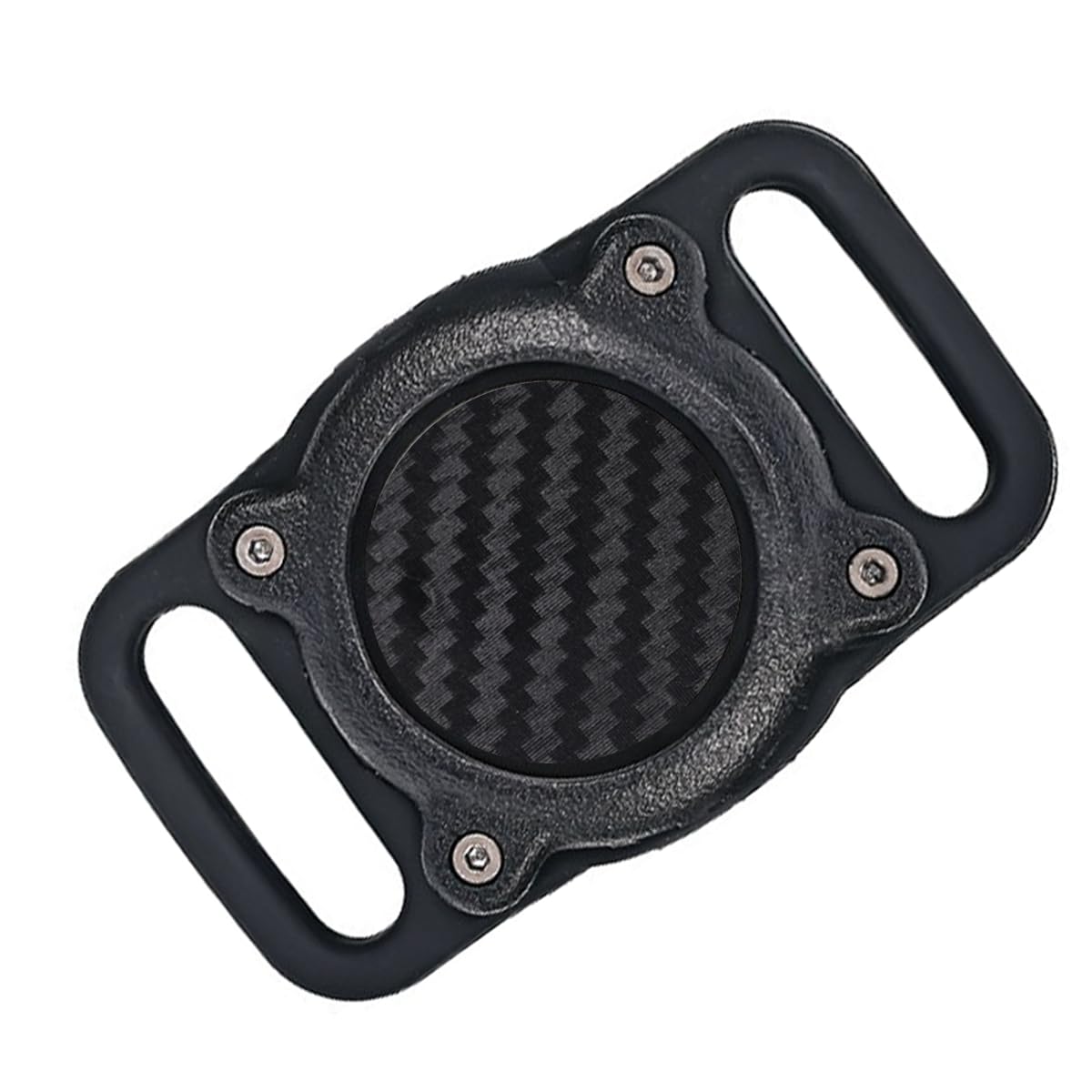 IPX8 Waterproof AirTag Holder, Ultra Durable PC for Dog Collar - Silicone Elastic Perforated Holder