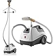 Reliable Vivio 550GC Garment Steamer - Professional Garment Steamer with Heavy Duty Aluminium Steam Head, 1 Gallon Water Capacity, 1300W Brass Fittings, Large Wheels for Mobility and 63 in. Steam Hose