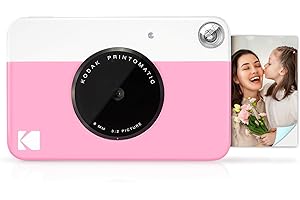 Kodak PRINTOMATIC Digital Instant Print Camera (Pink), Full Color Prints On Zink 2x3 Sticky-Backed Photo Paper - Print Memori