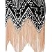 gastbypty Womens 1920's Gatsby Bead Sequin Art Nouveau Deco Flapper Dress(Black,X-Large)
