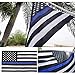 Homdox Thin Blue Line Flag 3x5 Ft with Embroidered Stars Sewn Stripes Blue Lives Matter Flag for Police and Law Enforcement Officers