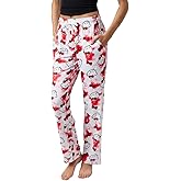 Hello Kitty Anime Cartoon All Over Print Women's White Sleep Pajama Pants