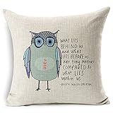 Onker Cotton Linen Square Decorative Throw Pillow Case Cushion Cover 18