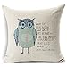 Onker Cotton Linen Square Decorative Throw Pillow Case Cushion Cover 18