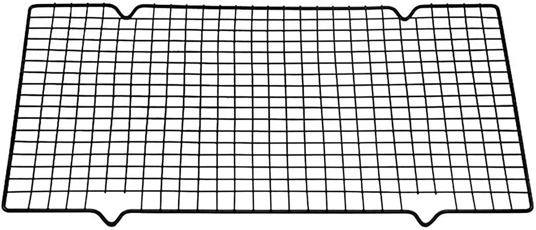 Home Kitchen Baking Accessories Easy Clean Nonstick Cooling Rack Mesh Grid Baking Cookie Biscuit Cake Drying Stand - Black L