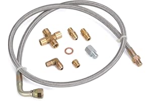 PTNHZ UNIVERSAL Turbo Oil Feed Line Oil Return Line Oil Drain Line Kit 1/8 NPT 4AN T3 T4 T3/T4 T04E T70 T66 T67 GT35 GT45