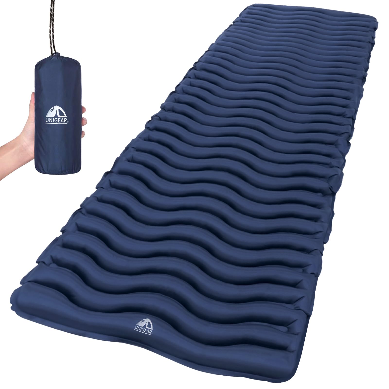 Unigear Ultralight Inflatable Sleeping Pad, Compact Air Camping Mat,Lightweight Camping Mattress for Backpacking, Hiking and Traveling