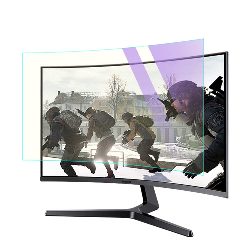 Photo 1 of CapriTech 32 Inch Anti Blue Light Monitor Screen Protector -Anti Glare Filter Film for Curved screen, No Air Bubbles/Relieve Eyestrain/Ultra Clear