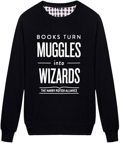 Fashion Night Unisex Books Turn Muggles Into Wizards Cute Sweatshirt