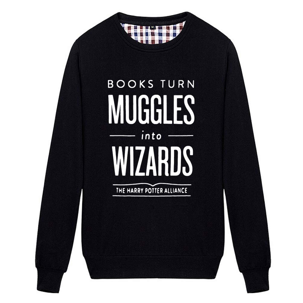Fashion Night Unisex Books Turn Muggles Into Wizards Cute Sweatshirt