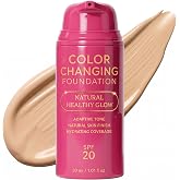 Color Changing Foundation Skin-Matching Liquid Makeup | Lightweight, Long-wear, Adapts to Your Unique Skin Tone, Natural Finish, 30ml/1 fl oz