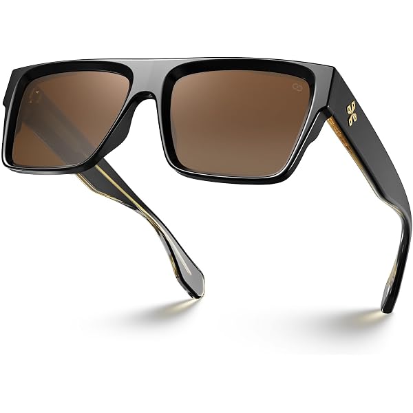 Oversized Square Sunglasses with Gold Accent, Gradient  display picture 2