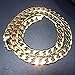 Gold chain necklace 9.1MM 24K Diamond cut Smooth Cuban Link with a. USA made