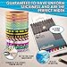 14 Rolls of Premium Washi Tape | 5MM Wide x 10M Long Skinny & Decorative Japanese Style Tape | Supplies & Accessories for Planners, Journals, Arts & Crafts| Includes 10 Fine Tip Colored Pens
