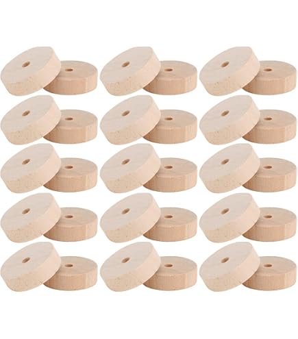 Lot De 80 Roues En Bois Miniatures Pour Bricolage Et Modélisme - Petites Roues 3.5cm
