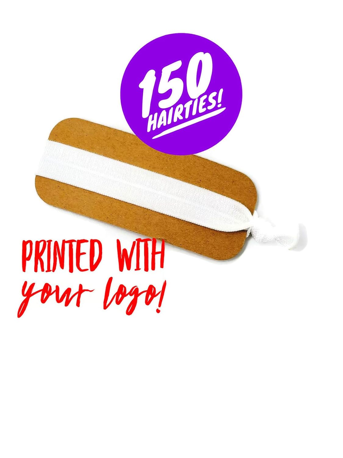 Amazon Com 160 Personalized Custom Hair Ties Elastic Bands Great