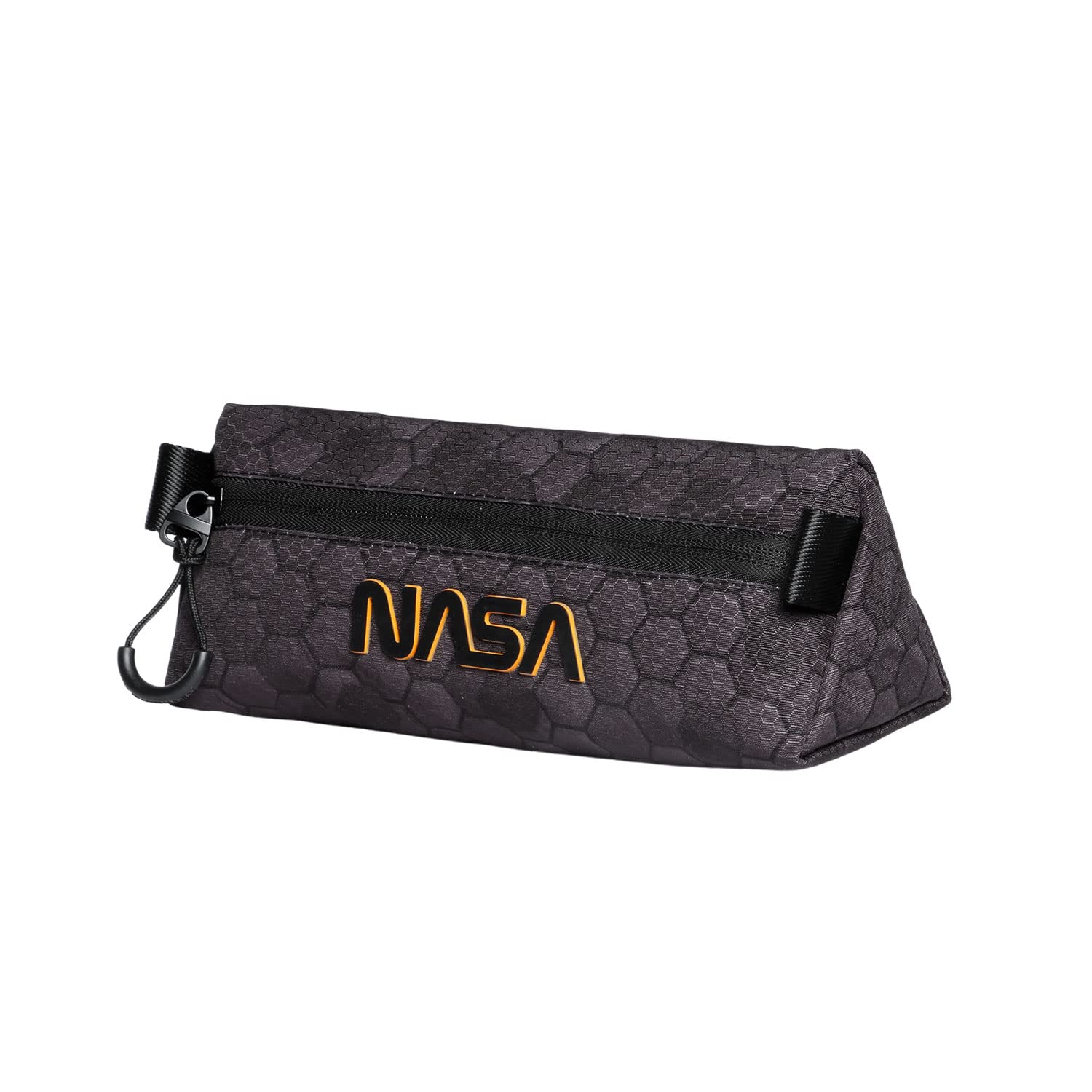 NASA Neon-Triangle Pencil Case, Black